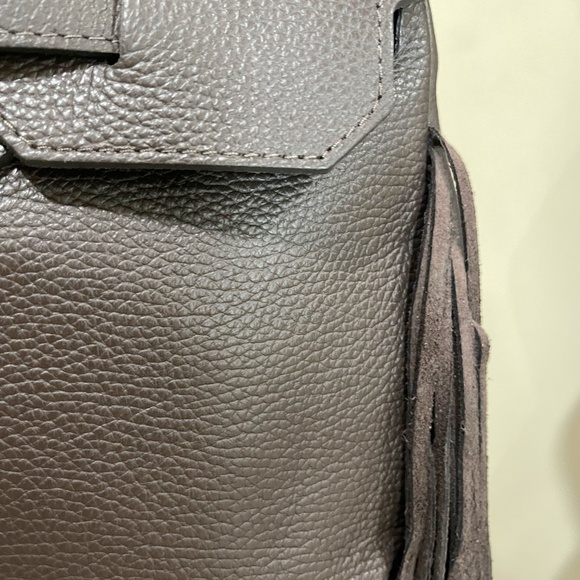 Italian Leather Fringe Shoulder Bag – Chocolate Brown – New - Picture 8 of 10